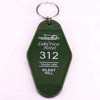 Silent Hill 2 Lakeside Hotel Horror Keychain black