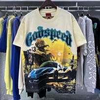Godspeed American High Street Loose Teen Couple Crew Neck Pullover Casual Commuter ins Short Sleeves S abrikosas