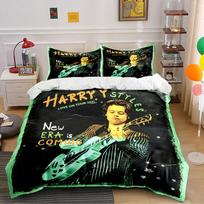 Harry Styles Tour Bedding Set Bedding Duvet Cover Set Duvet Cover Pillowcases  (1*Duvet Cover 2*Pillowcases, without duvet insert) 135x200cm black