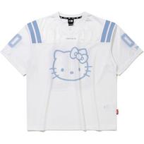 New Era X Hello Kitty Digital Print Pullover Short Sleeve T-Shirt Unisex T-Shirts 15178366 S gray