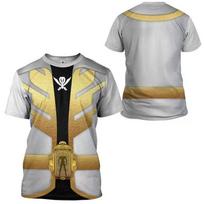 Gokaiger Gokai Silver Ranger Costume Print T Shirt Unisex Super Sentai Cosplay Tee XS