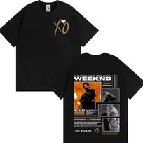 Summer Hot Sale The Weeknd Cotton Men Women Shirt Oversized After Hours Album Graphics T-shirt Y2K Gothic Cotton Oversized T-shirts S black