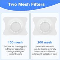 2 Pieces Airbrush Filter Cup PP Strainer Filters For Paint Accessories Crafts, Size 1.30  X 0.98 balta
