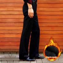 Men's Trendy Wide-Leg Flare Pants - Autumn/Winter Plus Velvet, Loose Casual Style Size 29/22-inch Waist juoda