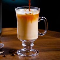 Available: Thickened Irish Coffee Glass with Handle for Cold Drinks, Juice, Desserts, and Ice Cream ZB395 Irish Coffee Cup beige