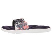 Under Armour Ignite 6 Graphic Strap Slide Women Grey Purple Floral Camo Slides 3024453-501 39 white