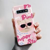 Dėklas Samsung Galaxy S10 S 10 Plus S10E Fundas Stilingas Dažytas Minkštas TPU Apsauginis Galinis Dangtelis Samsung S10 S10+ Telefonui S10e beige