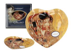 Talerz Dekoracyjny Serce Gustav Klimt Pocałunek Porcelana Sztuka