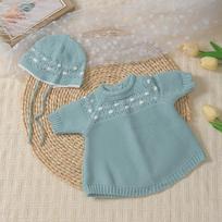 Dolls Clothes for 55cm Baby Reborn Doll Clothes Knitting Dress DIY Toy Doll Clothes Accessories For 21.65in Baby Doll Clothes no doll gray