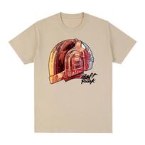 daft punk Vintage T-shirt Alive 1997 Tour Cotton Men T shirt New TEE TSHIRT Womens Tops Unisex XXXL chaki