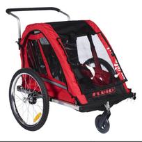 Foldable 3-Wheel Baby Pet Stroller Lightweight Large Storage Basket Utility Wagon EU Stock BT511 raudona