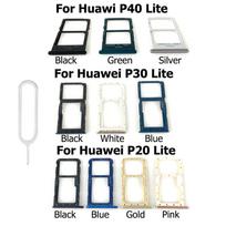Replacement For Huawei P40 Lite SIM Card Tray Slot Holder Connector Container For Huawei P30 P20 Lite P40 Lite Black white