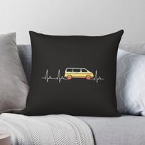 Retro Širdies ritmas T4 Autobuso Pagalvės užvalkalas Poliesterio Lino Aksomo Spausdintas Užtrauktuku Dekoratyvinis Mesti Pagalvę Užvalkalas Sofos Pagalvės Dangalas 30X30CM