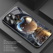 Luxury Waterdrop Crystal For Apple Glass Phone Case For iPhone 17 16 15 14 Pro Max 13 12 11 16E 17Air 7 Plus XS X Cover iPhone 16 gray