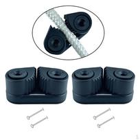 2PCS Kayak Cam Cleat Canoe Sailboat Dinghy Cleats Quick Entry for 3 12mm Rope black
