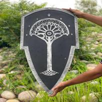 68,58 cm Templierių skydas Žiedų valdovas Gondoro medžio skydas Medinis šildytuvo skydas Cosplay, LARP Sienų dekoras Geriausia dovana namų dekorui black