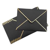 50 vnt./pakelis 18,5 cmx13,5 cm Pnompenio vokai Vestuvių kvietimo voko maišelis black