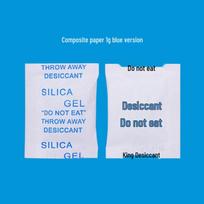 Food-Grade Silicone Mineral Desiccant Beads for Moisture-Proofing Clothing, Tea, Nuts, Roasted Goods, Shoes, and Hats. Bilingual Composite Paper Mineral Desiccant 1g gray
