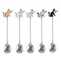 Unique Fish Cats Shape Nonrust Steel Spoon Multipurpose Kitchen Tool For Coffee Baking And Daily Use