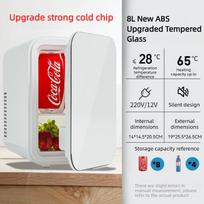 Large Capacity Small Car Refrigerator Deskpot Portable Mini Makeup Fridge Car Home Dual Use Makeup Cooler Box white