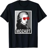 Cool Mozart Poster Style Graphic Unisex T-Shirt S įvairiaspalvis