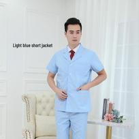 Nightingale Unisex baltas trumpomis rankovėmis laboratorinis chalatas gydytojams ir slaugytojams XXXL white