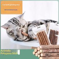 15Pcs Natural Matatabi Cat Catnip Toy Cat Chew Stick Pet Cleaning Teeth Cat Treat Toy Actinidia Silvervine Pet Products A4 gray