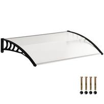 Priekinių durų stogelis polikarbonatinis markizės stogas apsauga nuo lietaus sniego UV 90 x 122 cm, skaidrus 122 x 89 x 24 cm