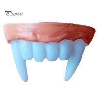 Kids Cosplay Prank Props Halloween Dentures Props, Funny Fake Vampire Teeth Fangs Soft Rubber for Costume, Party Favors, Photos Flexible One Size B white