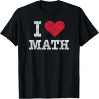 Vintage I Love Math T-Shirt  Gift T-Shirt XL juoda