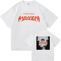 Lady Gaga Mayhem Marškinėliai 2025 Naujas Albumas Mada Vyriški/moteriški Drabužiai Retro Harajuku Aukštos Kokybės Drabužiai Gerbėjams Marškinėliai S white