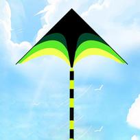 Kite Prairie Aitvaras 1.2M Lengvai Skraidomas Suaugusiems Vaikams Aitvaras Trikampis Aitvaras Vėjas Lengvai Montuojamas 1.2m žalia