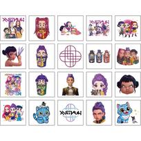 20 vnt./rinkinys Kpop animacinių demonų medžiotojų laikina tatuiruotės lipdukas Rumi miela vandeniui atspari tatuiruotė linksmybėms vakarėlio dovana gray