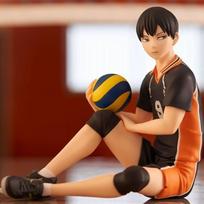 Anime Haikyuu!! Pressed Cup Noodles Hinata Shoyo Tobio Kageyama Sitting Statue Doll Model Car Decoration Toys Children Gifts No box white