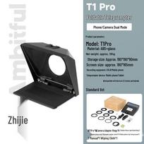 Ambitful T1 Pro Teleprompter: Large Screen, Universal for Mobile Phones & DSLR, Portable & Foldable for Live Streaming gray