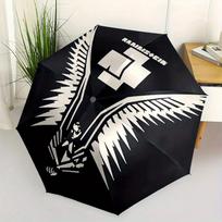 1pc Eagle Wings Rammstein Symbol Umbrella with Plastic Handle,Suitable for All Seasons Home Travel Outdoor UmbrellaM963 black