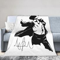 Retro Michael Jackson pledai Flanelės spaudiniai Nešiojami itin minkšti apklotai lovai, automobiliui, lovatiesė 75X95CM