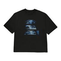 2026 New Billie Eilish Eyes Movie Graphics 100cotton Unisex Shirt Summer Movie Unisexs Fashion Oneck Retro Streetwear Tshirt S gray