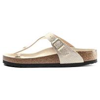 Birkenstock Gizeh Siauro kirpimo basutės 'Auksinis pitonas' Moteriškos 1018665 35 balta