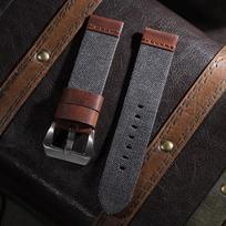 Canvas Leather Watch Strap 20mm 22mm 24mm for Omega for Huawei GT 3/4/5 Army Green Sport Military Watchband Men Women Bracelet 22mm