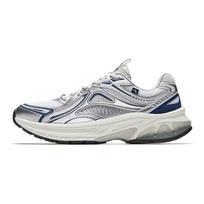Anta Running Series Comfortable Shock Absorbing Durable Low Top Casual Running Shoes Men sneaker Silver 912535595-3 44 gray