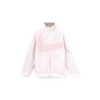 Nike Big Swoosh dvipusis pliušinis striukė (Azijos dydis) Šviesiai rožinė vyriška viršutinė apranga BQ6546-640 XL white
