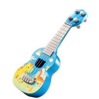 Portable Plastic Ukulele Musical Instrument For Children To Develop Hand Eye Coordination And Creativity blue