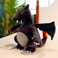 Didelio dydžio Pokemon Charizard Dragonite Anime figūrėlės Lėlė Pliušiniai žaislai Mielas Kambario dekoravimas Vaikų Kalėdų dovana Minkštas Purus Huggable 23cm black