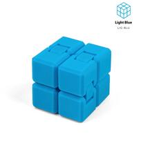 Infinity Magic Cube Decompression Fidget 3D Printed Deformation Cube Kids Adults Sensory Mini Gadget Stress Relief Anxiety Toy šviesiai mėlyna spalva
