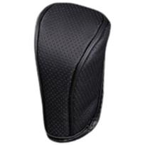 Natūralios odos automobilio pavarų svirties dangtelis Neslystantis pavarų svirties rankenėlės apsaugas Black-Zipper