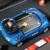 Vaikų simuliacinis vairavimo žaidimas Lenktynių nuotykis Sportinio automobilio žaislas Interaktyvūs edukaciniai kliūčių ruožo žaislai Berniukams Dovana gray