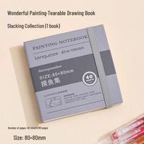 Mėlynas vaisių eskizų knygelė: Nuostabus „Pasidaryk pats“ akvarelės ir rašiklio piešimo žurnalas su sustiprintu kartonu 200G Acrylic Cardstock gray