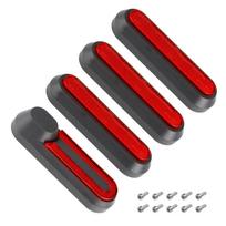 Front Rear Wheel Cover for Xiaomi 1S Pro 2 MI3 E-Scooter, ABS Reflective Hub Cap Shells, White/Red/Blue Protective Covers red