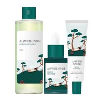 ROUND LAB Pine Cica Calming Skincare Set (Toner 250ml + Ampoule 30ml + Cream 50ml) white